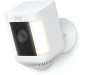 RING Spotlight Cam Plus Battery Full HD 1080p WiFi Security Camera - White, White