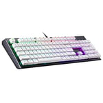 Cooler Master PBT Doubleshot Backlit Keycap Upgrade Set White for Mechanical Keyboards, compatible with standard US 104 layout keyboards