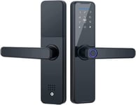 Serrure biométrique à empreintes digitales pour portes en bois, Bluetooth électronique, compatible avec Tuya Smart Lock pour télécommande, contrôle de déverrouillage sans clé, noir, 22 x 190 (50 50)
