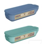 Sistema Recycled Ocean Bound Plastic Loopy Snack Slide Box Container 445ml x 2