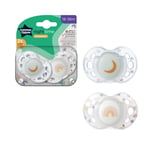 Tommee Tippee 2 sucettes Closer to Nature nuit mixte MULTICOLORE