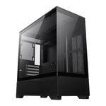 [Clearance] GameMax Vista Mini Black MATX Gaming Case with Tempered Glass Front and Side Panels V4.0 ARGB PWM 9 Port Fan Hub Included