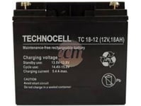 Technocell Underhållsfritt Agm-Batteri 18Ah 12V Technocell 18Tc