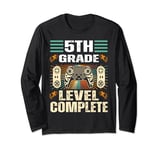 5th grade Level Complete Graduation gaming class 2024 gamer Long Sleeve T-Shirt