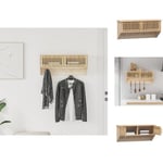 Skåp & garderober - Living Hatthylla med krokar 80x24x35,5 cm konstruerat trä