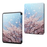 Amazon Kindle Paperwhite 4 (2018) syntetläder skyddsfodral med bildmotiv - Sakura Blommor