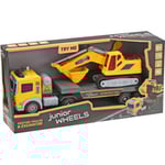 Toyrock Junior Wheels Friction Trailer W. Excavator 1:16