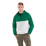 Berghaus Men's Corbeck Windproof Hooded Half Zip Smock Jacket, Verdant Green/Vaporous Grey, L