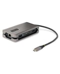 StarTech.com Adaptateur Multiport USB-C - 4K60Hz HDMI/VGA Hub USB 3 Ports 100W Power Delivery Pass-Through, GbE, Mini Statio