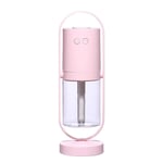 CJJ-DZ Mini Humidifier,Cold Mist Humidifier, Essential Oil Diffuser,Portable Aromatherapy 200 Ml (with Night Light),humidifiers for bedroom (Color : Pink)