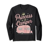 Princess Of the Camper Camping Van Trailer Women Kids Girl Long Sleeve T-Shirt
