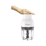 Hachoir Electrique Moulinex lectrique, Fonctions 3-en-1, Emince, Hache, Mise, 4 lames, 400 ml, Pression simple, Moulinette Essential dj