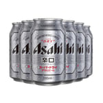 Asahi Super Dry Japanese Premium Lager Beer 5% Abv 6 x 330ml Cans