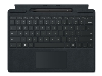 Microsoft Surface Pro Signature Keyboard - Tangentbord - med pekplatta, accelerometer, Förvarings- och laddningsfack för Surface Slim Pen 2 - QWERTY - internationell engelska - svart - med Slim Pen 2 - för Surface Pro 8, Pro X