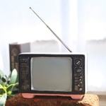 Vintage Radio TV Heminredning Retro hantverk inredning, stil: TV Rosa