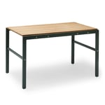 Fritz Hansen - Reform Table, Teak, Aluminum / Hunter Green - Hunter Green - Grön - Balkong- och cafébord - Metall/Trä