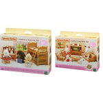 Sylvanian Families Comfy Living Room Set & 5338 Children's Bedroom Set, Multicolor