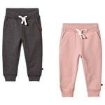 Minymo 2-Pack Basic Mjukisbyxor Blush | Rosa | 86 cm