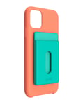 nolii iPhone 11 Silicone Case with Card Holder Wallet | Shockproof | Scratch Proof Microfibre Inner Cushion | 2 Card capacity | Case Attaches to Other Accessories including Fitness Band & Battery