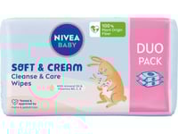 Baby Soft &Amp  Cream Cleanse &Amp  Care Wipes (K,2X57 Ks)