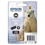 Original Epson T2611 26 Photo Black T261140 Polar Bear Premium Ink C13T26114012