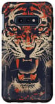 Coque pour Galaxy S10e Amateurs d'art animalier, regard féroce, visage de tigre abstrait