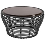 Basket soffbord grafitgrå/lavasten Ø75 cm