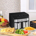 8L Dual Zone Air Fryer w/ 10-in-1 Function Sync Cook & Sync Finish Timer 2400W
