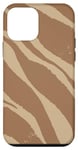 Coque pour iPhone 12 mini Joli motif imprimé zèbre marron et beige