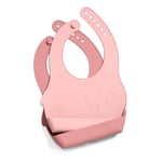 Sebra Haklapp Silikon Fanto 2-pack Blossom Pink