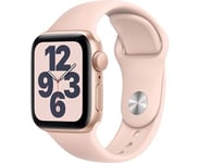 Apple Watch SE GPS, 40mm Gold Aluminium Case with Pink Sand Sport Band - Regular - Fyndvara