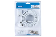 Status Coax TV Aerial Cable Extension Kit - White, 15m