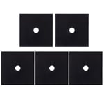 BESPORTBLE 5pcs Heat Resistant Burner Covers Non Stick Reusable Range Protectors for Cooking Gas Hob Stovetop Double Thickness Range Liners Clean Mat Pad 0.2mm