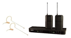 Shure BLX188 UHF Wireless System - Perfect for Guitar & Bass - 14-Hour Battery Life, 100m Range | Includes (2) 1/4" Jack Instrument Cables, Dual Channel Receiver | K3E Band