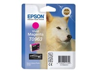 Epson T0963 - 11.4 ml - Magenta vif - originale - emballage coque avec alarme radioélectrique/ acoustique - cartouche d'encre - pour Stylus Photo R2880