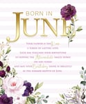Born In June Birthday Card Female - Foil - Premium Quality - Cherry Orchard