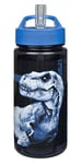Scooli Gourde d’eau au motif de Jurassic World, pour enfants, en plastique, sans bisphénol A, environ 500 ml, paille intégrée, pour la maternelle et l'école