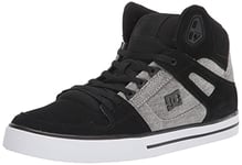 DC Men's Pure High Top Wc Skate Shoes Casual Sneakers, Black/Battleship/Armor, 12 UK