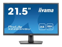iiyama ProLite X2283HSU-B1 - Écran LED - 22" (21.5" visualisable) - 1920 x 1080 Full HD (1080p) @ 75 Hz - VA - 250 cd/m² - 3000:1 - 1 ms - HDMI, DisplayPort - haut-parleurs - noir mat