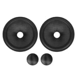 2 st Papphögtalare Kon Subwoofer Kottar Trumma Papp 1,4 tum Innerdiameter med Gummisurround för 8 tum Högtalare