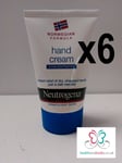 6 x 50ml Neutrogena Norwegian Formula Hand Cream Original Scented New Formula