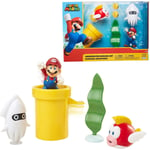Super Mario 5-pack Underwater Diorama Set Figurer Multifärg