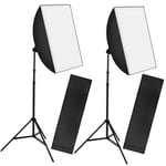 2x Softbox Studio Set Lights Continuous Lightings Kit 55W 5500K Photography New