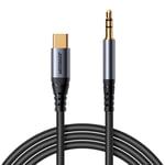 Joyroom USB-C til 3,5 mm AUX-kabel, 1,2 m - svart