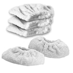 KARCHER K1405 Steam Cleaner Terry Cloth Cover Pads Hand Tool Cleaning Pad x 5