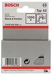 Bosch Accessories Professional 1000 x Flat Wire Clips Type 52 (Cardboard, Paper, Foils, 12.3 x 1.25 x 14 mm, Stapler Accessories)