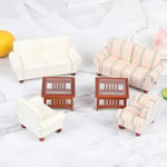 1:12 Dollhouse Miniature End Table Sofa Set Doll House Living Ro 1#