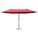 4.6M Garden Patio Umbrella Canopy Parasol Sun Shade with Base