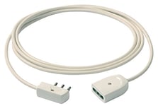 Vimar 0P32389.B Câble rallonge 3G1 et fiche plate, 5 m, blanc
