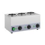 Royal Catering Såsvärmare - 3 x 1 L Kontrollpanel i botten